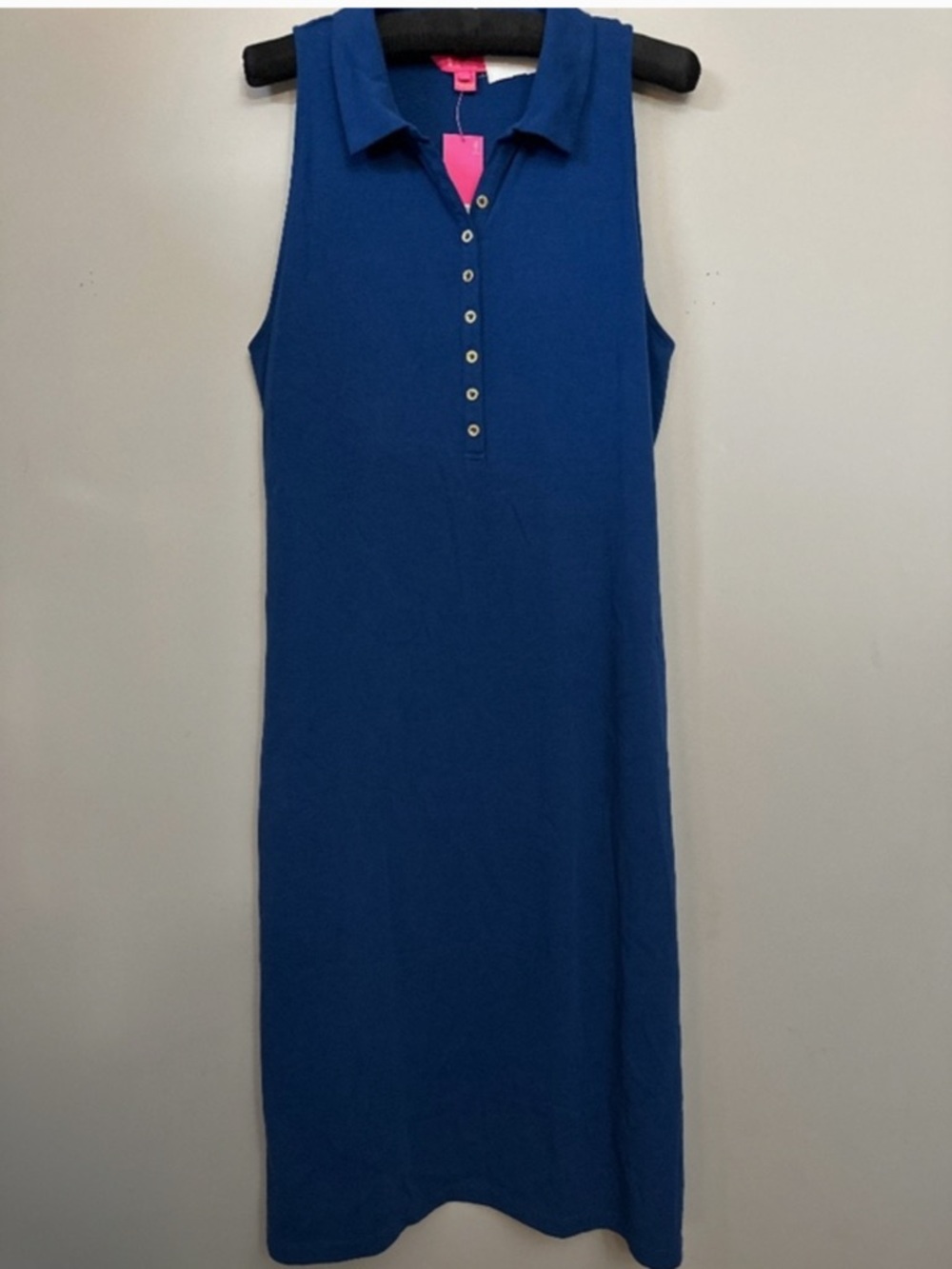 New Lilly Pulitzer Reena Sleeveless Polo Dress - Navy Blue, Size XL